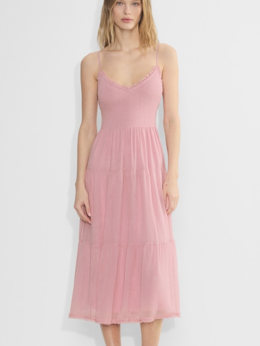 Wilfred Tuberose Pink Midi Dress